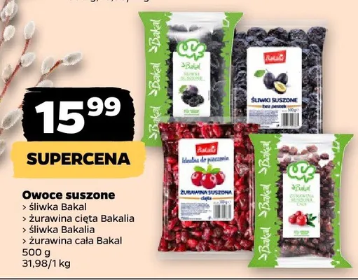 Owoce suszone żurawina 500 g promocja w Netto
