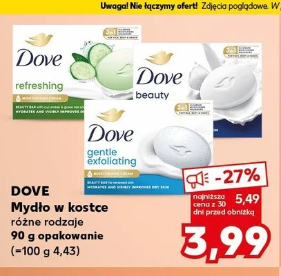 Mydło w kostce DOVE promocja w Kaufland