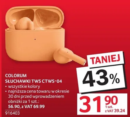 Słuchawki TWS COLORUM CTWS-04 promocja w Selgros