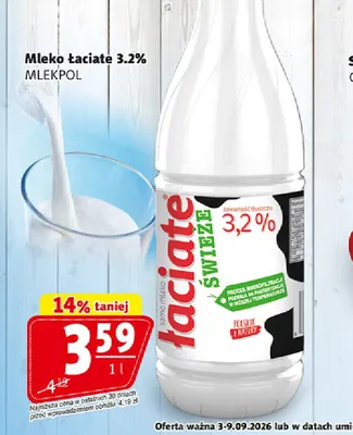 Mleko Łaciate 3,2% promocja w Prim Market