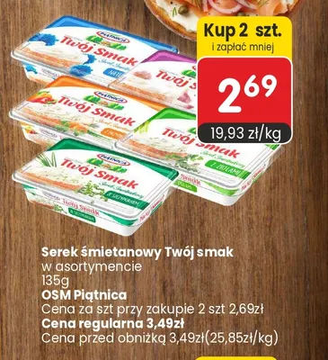 Serek śmietanowy Twój Smak z papryką Piątnica promocja w Market Point