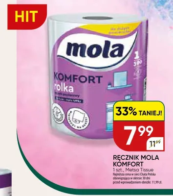 Ręcznik papierowy Mola Komfort promocja w Chata Polska