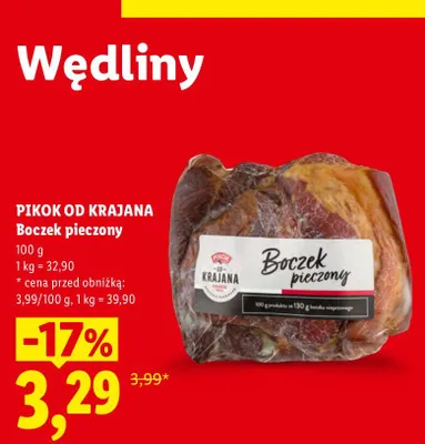 Boczek pieczony Pikok Od Krajana promocja w Lidl