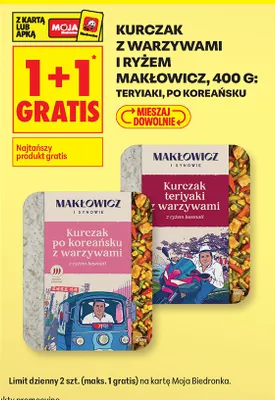 Kurczak teriyaki z warzywami z ryżem basmati promocja w Biedronka