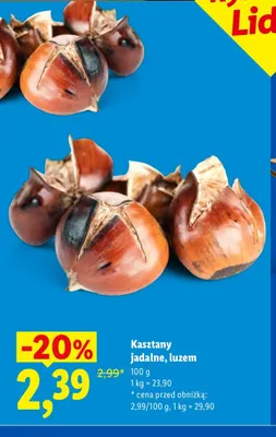 Kasztany jadalne promocja w Lidl