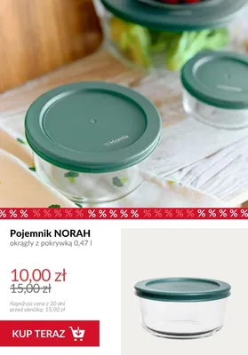 Pojemnik okrągły z pokrywką Homla Norah 0,47 l promocja w Homla