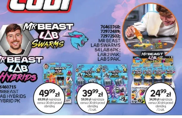 Zabawka MR BEAST LAB SWARMS lab 5 pak promocja w Dzień Dziecka