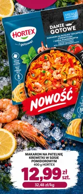 Makaron na patelnię krewetki w sosie pomidorowym Hortex promocja w emma MARKET