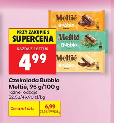 Czekolada Bubblo Meltié promocja w Biedronka