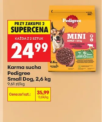 Karma sucha Pedigree Small Dog promocja w Biedronka