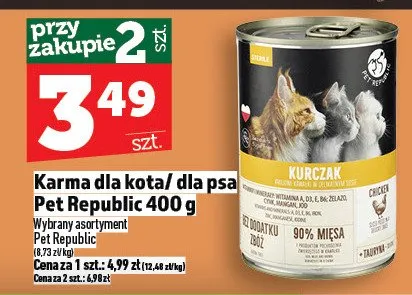 Karma dla kota/dla psa Pet Republic promocja w TOPAZ