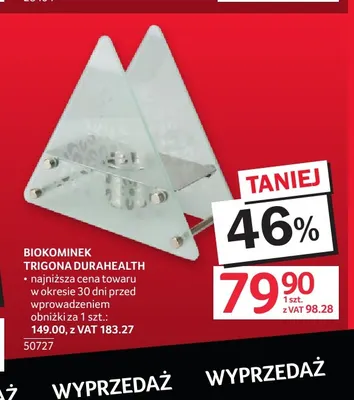 Biokominek Trigona Durahealth promocja w Selgros