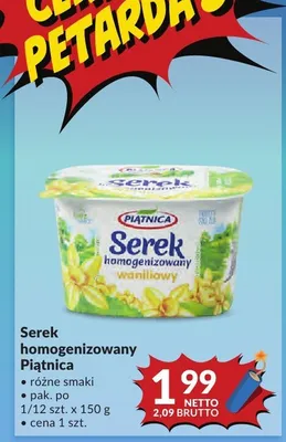 Serek homogenizowany waniliowy Piątnica promocja w Makro
