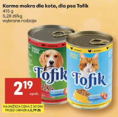 Karma mokra dla kota, dla psa wybrane rodzaje promocja w Delikatesy Centrum