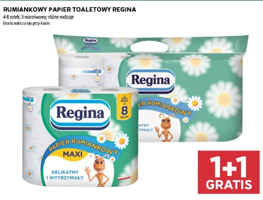 Rumiankowy papier toaletowy 3-warstwowy Regina promocja w Stokrotka