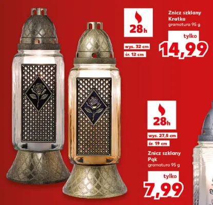 Znicz szklany Kratka promocja w Kaufland