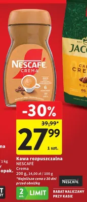 Kawa rozpuszczalna Nescafé Crema promocja w Intermarche