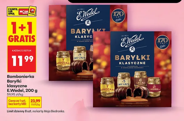 Bombonierka baryłki klasyczne promocja w Biedronka