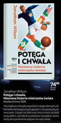 Książka Potęga i chwała. Nieznana historia mistrzostw świata Jonathan Wilson oprawa twarda promocja w Empik