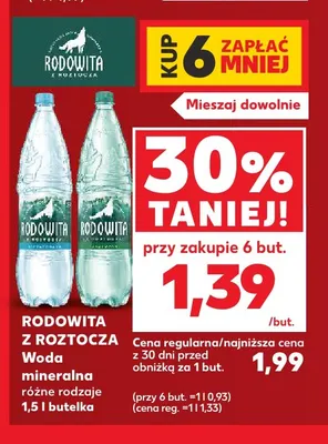 Woda mineralna Rodowita z Roztocza promocja w Kaufland