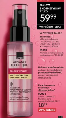 Kuracja w sprayu do włosów Ochrona koloru Avon Advance Techniques promocja w AVON