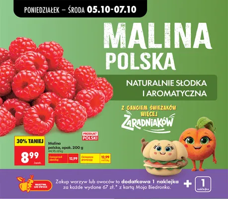 Malina polska promocja w Biedronka