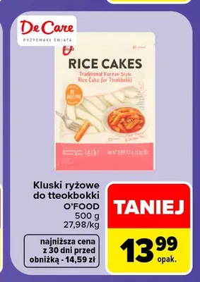 Kluski ryżowe do tteokbokki O'Food promocja w Carrefour Market