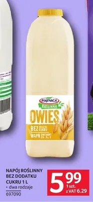 Napój roślinny bez dodatku cukru Piątnica promocja w Selgros