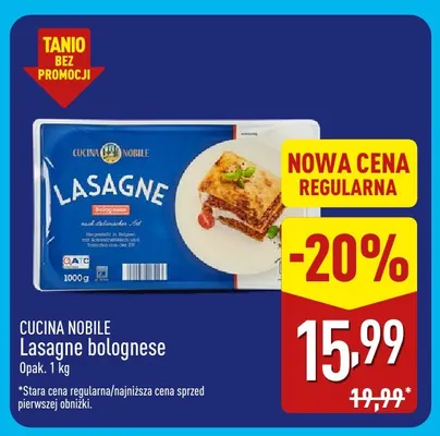 Lasagne bolognese Cucina Nobile promocja w Aldi