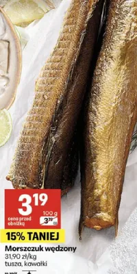 Morszczuk wędzony łusza, kawałki promocja w Delikatesy Centrum