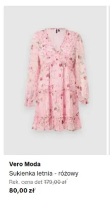 Sukienka letnia różowy Vero Moda promocja w Lounge by Zalando