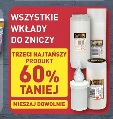 Wkłady do zniczy promocja w Aldi