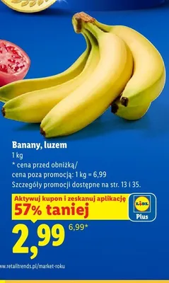 Banany luzem promocja w Lidl