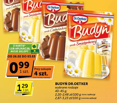Budyń smak śmietankowy promocja w Groszek