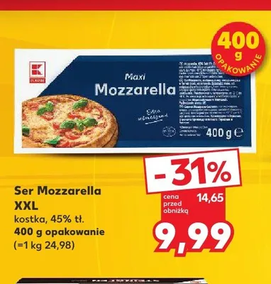 Ser Mozzarella XXL K-Classic promocja w Kaufland