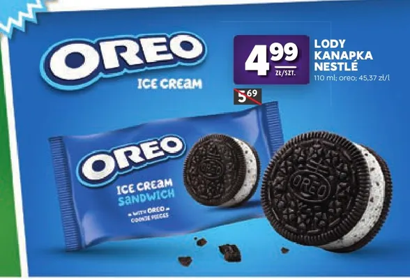 Lody Kanapka Nestlé Oreo promocja w Stokrotka
