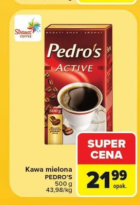 Kawa mielona Pedro's Active promocja w Carrefour
