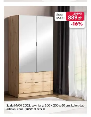 Szafa Maxi 2D2S promocja w Salony Agata