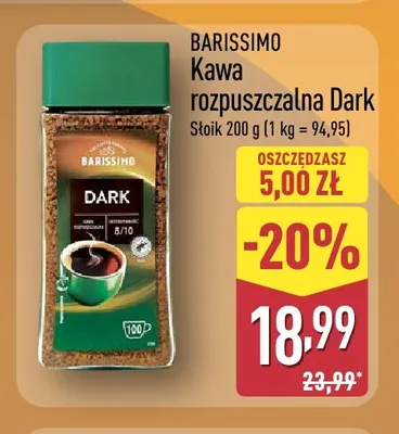 Kawa rozpuszczalna Dark Barissimo promocja w Aldi