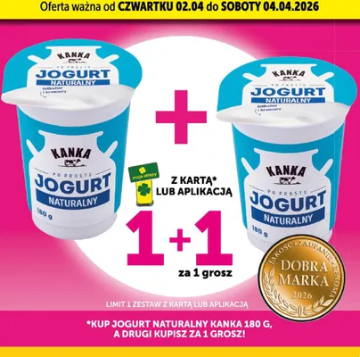 Jogurt naturalny Kanka promocja w Groszek