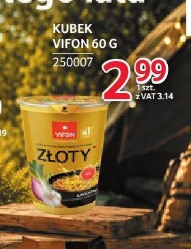 Zupa błyskawiczna w kubku Vifon o smaku złotym promocja w Selgros