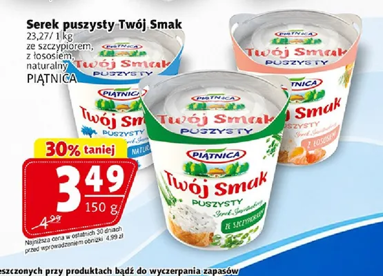 Serek puszysty Twój Smak naturalny Piątnica promocja w Prim Market