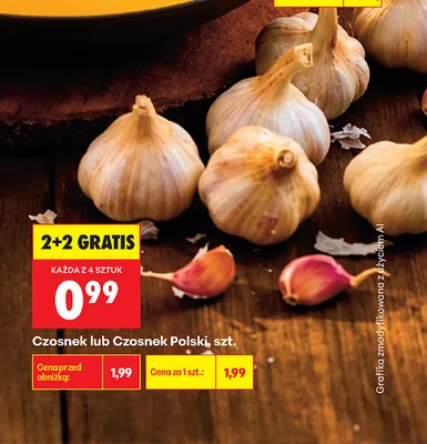 Czosnek polski promocja w Biedronka
