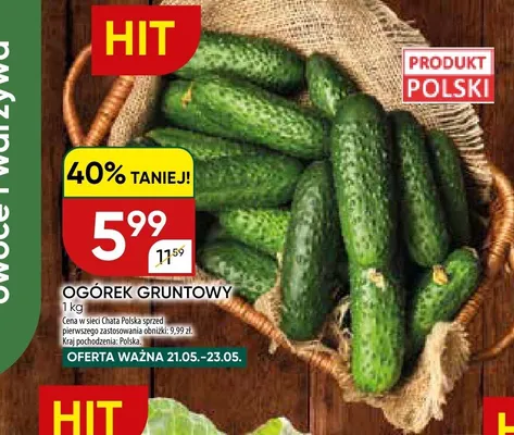 Ogórek gruntowy polski promocja w Chata Polska