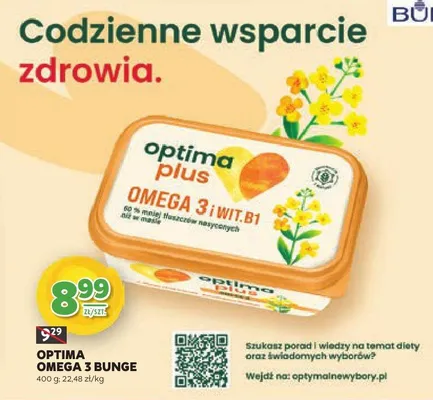 Margaryna Omega 3 Optima Plus promocja w Stokrotka