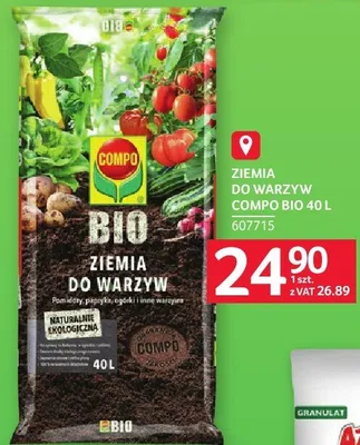 Ziemia do warzyw Compo Bio 40l 607715 promocja w Selgros