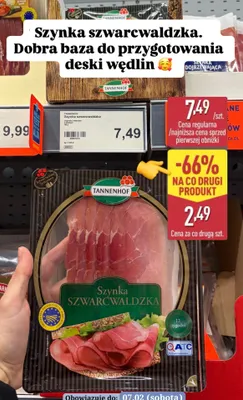 Szynka szwarcwaldzka Tannenhof promocja w Aldi
