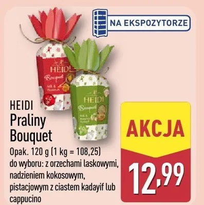 Praliny Bouquet z nadzieniem pistacjowym z ciastem kadayif promocja w Aldi