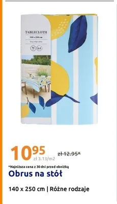 Obrus na stół 140x250 cm promocja w Action