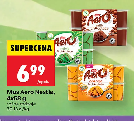 Mus Aero Nestlé Milk Chocolate 4-pak promocja w Biedronka